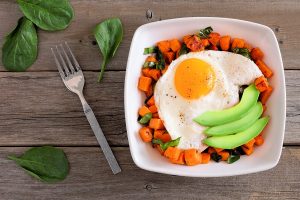 Recipe: Sweet Potato Breakfast Bowls with Spinach and Avocado